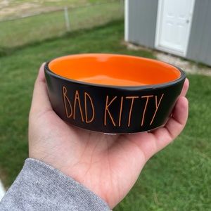 Rae Dunn Halloween Cat Food Bowl Bad Kitty